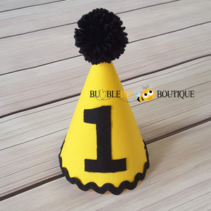 Yellow & Black Party Hat