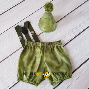 Jungle Green Cake Smash Outfit