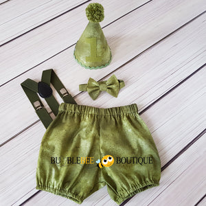 Jungle Green Cake Smash Outfit