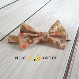 Woodland cake smash outfit bow tie