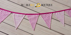 Pink Teddy Bear's Picnic themed bunting