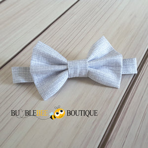 Grey Colour Weave cake smash outfit bow tie